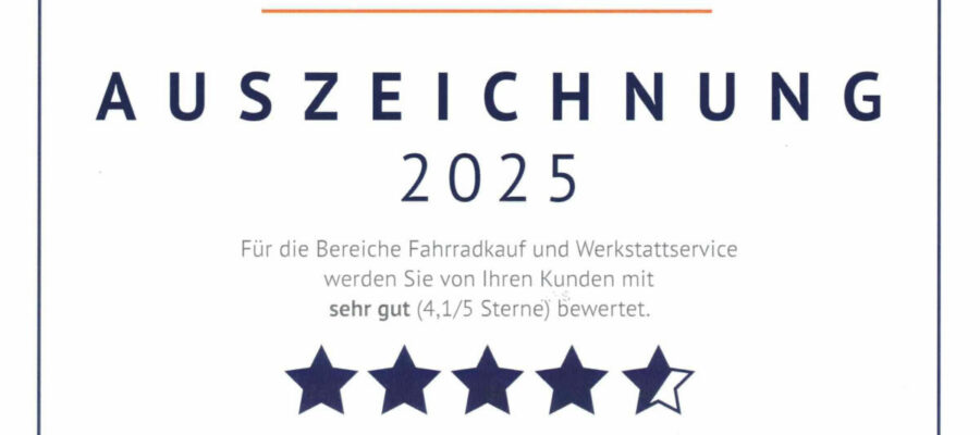 Auszeichnung Fahrradkenner 2025